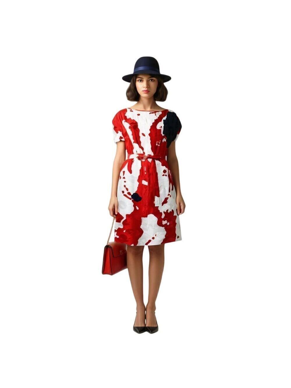 Michael Novarese Abstract Vintage 50s-60s Dress Size M